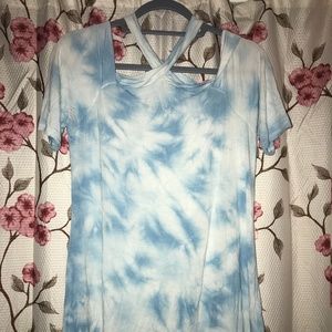 Blue tie dye shirt